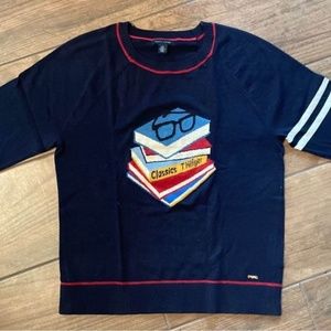NEW Tommy Hilfiger Masters August Fashion Sweater Women's Large 3/4 Sleeve